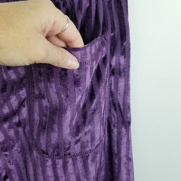 Urban Outfitters Plum Striped Velvet Suede Shorts NWT